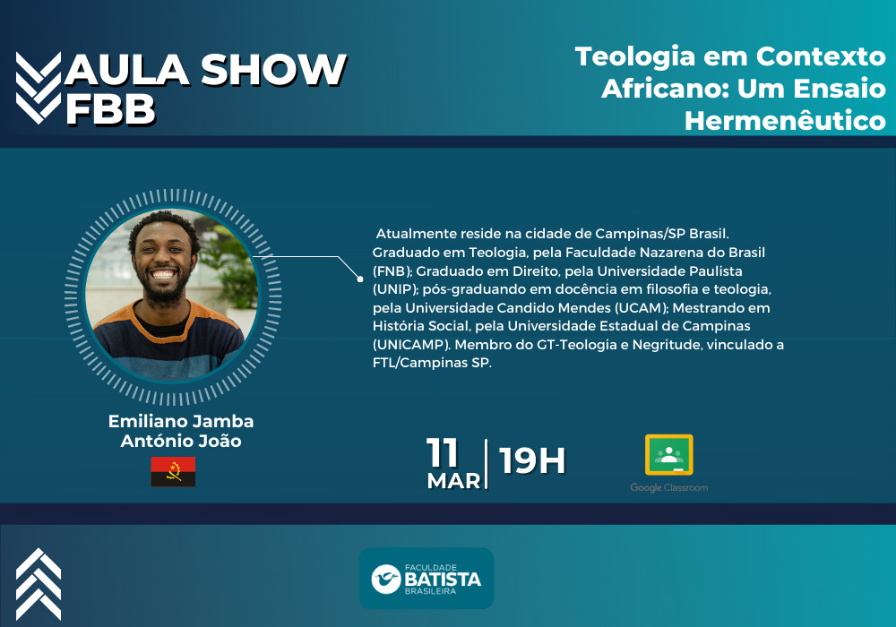 Aula Show -Teologia em Contexto Africano: Um Ensaio Hermenêutico