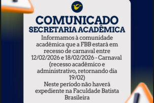 COMUNICADO DA SECRETARIA ACADÊMICA
